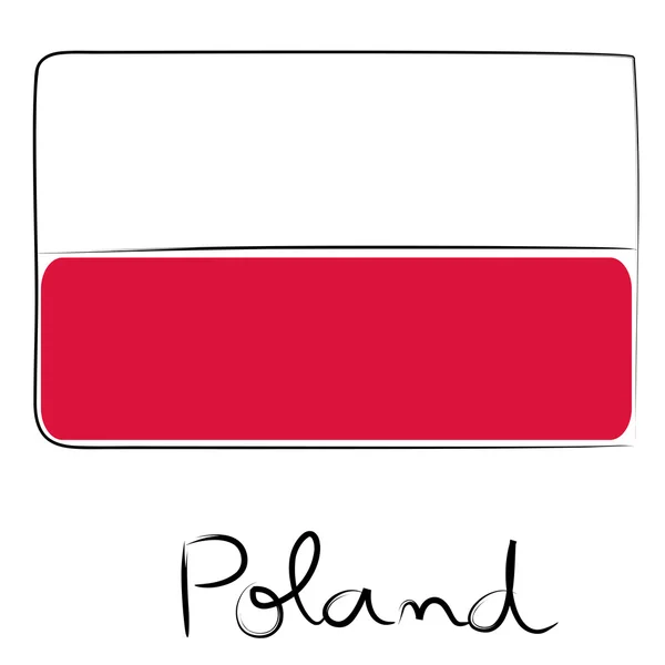 ポーランド国旗落書き — ストック写真