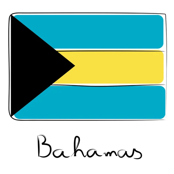 Bahamas flag doodle — Stock Photo, Image