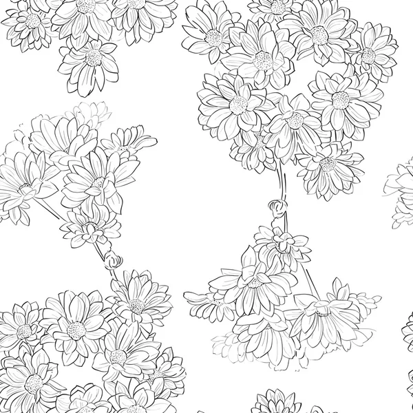 Flowers sketch pattern — Stock Photo, Image