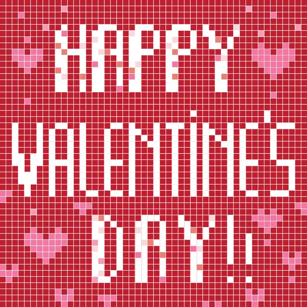 Pixel felice San Valentino — Foto Stock
