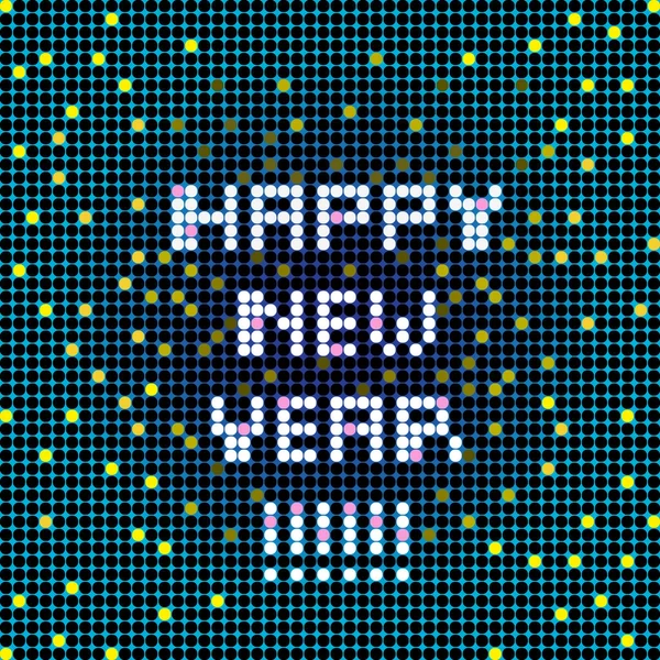 Felice anno nuovo pixelated — Foto Stock