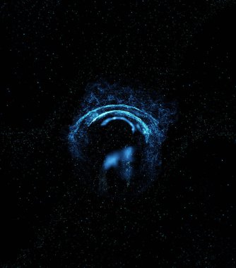 3 boyutlu illüstrasyon. Ağ bağlantısı kavramı. Büyük veri görselleştirmesi. Teknoloji konsepti