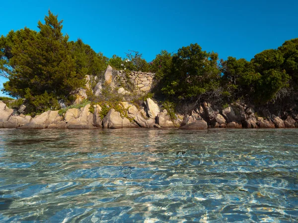 Παραλία Imppostu Στη Σαρδηνία Παραλία Της Σαρδηνίας Καθαρά Νερά Της — Φωτογραφία Αρχείου
