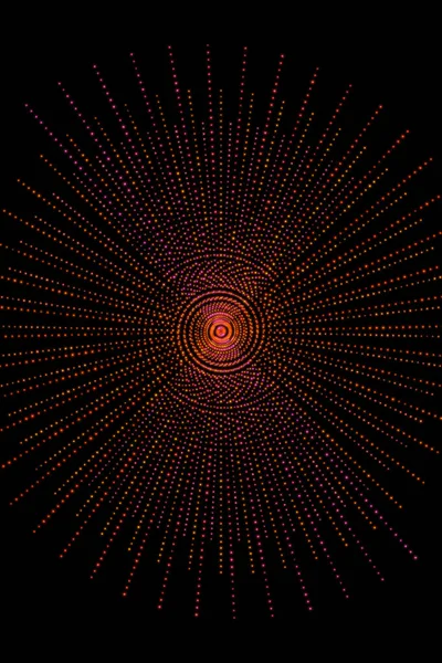 Kolorowe Kropki Spiralnej Formie Okrągły Kształt Piksela Chmura Dużych Danych — Zdjęcie stockowe