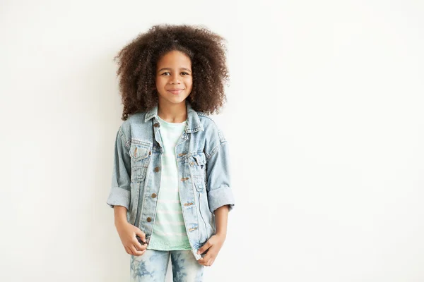 Beautiful stylish little girl — Stock Photo, Image