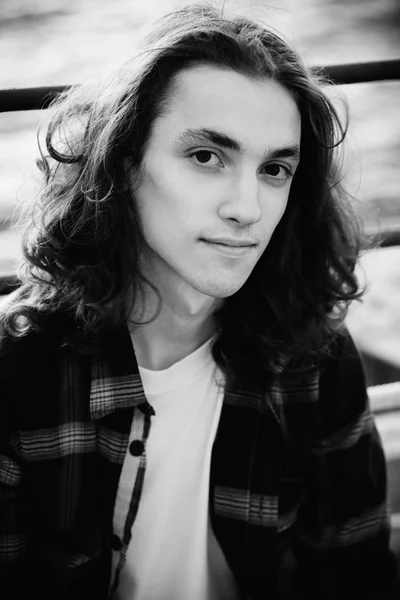 Outdoor portrait of a young man — Stock Photo, Image