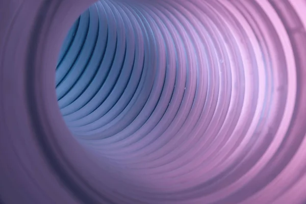 漂亮的圆形抽象灰色隧道 背景图上有彩灯的纹理福特设计 — 图库照片
