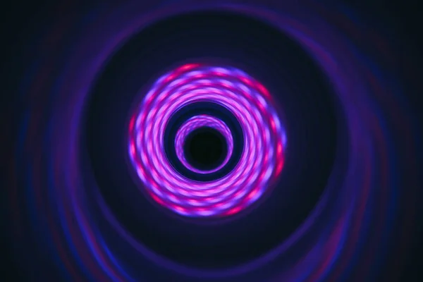 Mooie Abstracte Werveltunnel Met Violet Licht Een Achtergrond Patroon Getextureerd — Stockfoto