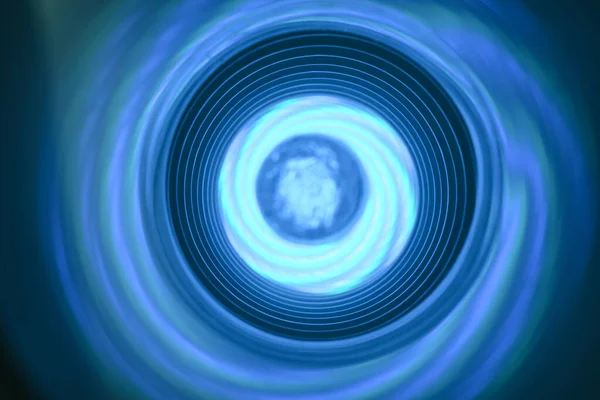 Abstract swirl tunnel with silver blue light on a background pattern textured for design.