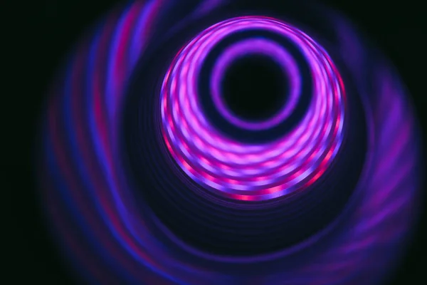 Mooie Abstracte Werveltunnel Met Violet Licht Een Achtergrond Patroon Getextureerd — Stockfoto