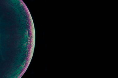 Sabun köpüğü topu soyut arkaplan dokusu yarım daire. Uzay Modeli ya da Evren Gezegeni için güzel arkaplan deseni