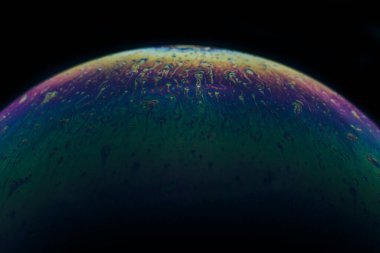 Sabun köpüğü topu soyut arkaplan dokusu yarım daire. Uzay Modeli ya da Evren Gezegeni için güzel arkaplan deseni