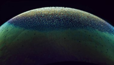 Sabun köpüğü topu soyut arkaplan dokusu yarım daire. Uzay Modeli ya da Evren Gezegeni için güzel arkaplan deseni