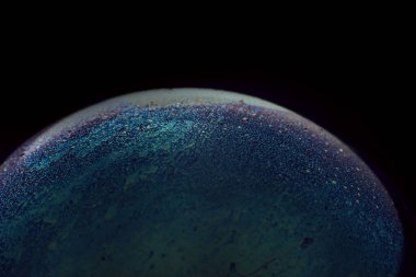 Sabun köpüğü topu soyut arkaplan dokusu yarım daire. Uzay Modeli ya da Evren Gezegeni için güzel arkaplan deseni