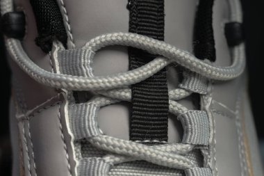 Güzel ayakkabılar, arka plan desenleri. Makro fotoğrafçılık görünümü.