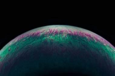 Sabun köpüğü topu soyut arkaplan dokusu yarım daire. Uzay Modeli ya da Evren Gezegeni için güzel arkaplan deseni