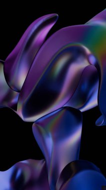 Soyut renkli sıvı gökkuşağı, tasarım, modern soyut şekiller. Web ve yazdırma tasarımı için yüksek kaliteli soyut resim.