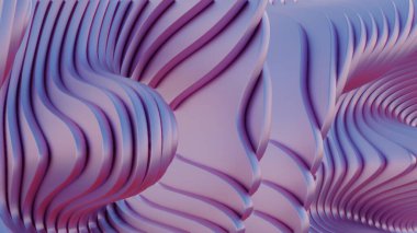 Yumuşak renklerde soyut dalgalı desen 3 boyutlu dizayn, mor, pembe. Web ve baskı tasarımı için yüksek kaliteli soyut resim. soyut, dalgalı desenli, üç boyutlu tasarım..