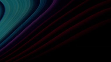 enerjik, renkli soyut şekiller siyah bir arkaplanda yüzüyor..