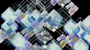 canlı yeşil orman sahnesi stilize ağaçlar ve geometrik şekiller.