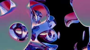 Renkli soyut geometrik şekiller dinamik bir görsel etki yaratır.