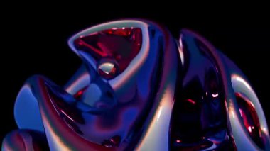 Renkli soyut geometrik şekiller dinamik bir görsel etki yaratır.