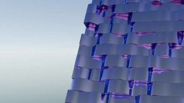 Yansımalı, dalgalı, dokulu, mor bir yüzeye yakından bakmak..