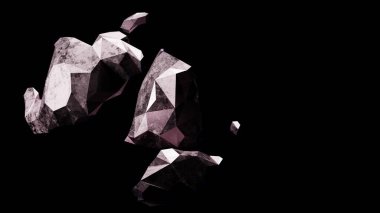 Siyah Arkaplan 'da soyut Mavi ve Gümüş Çizgiler. Temiz kompozisyon ve yumuşak ışıklandırmayla yüksek kalite üç boyutlu illüstrasyon. Web tasarımı, sunumlar, markalaşma, sosyal medya ve baskı için ideal.