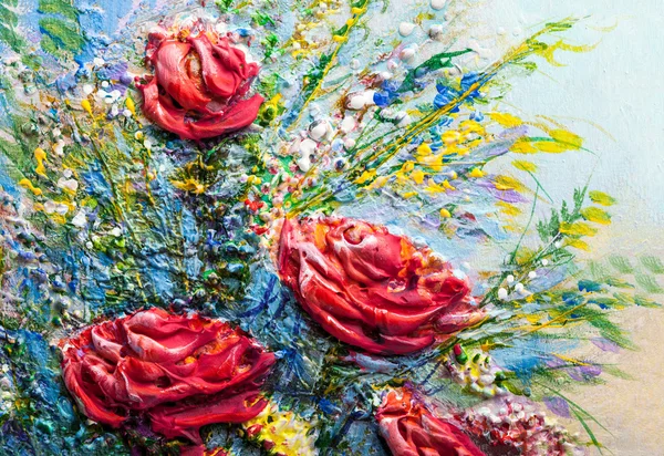 Oil painting flowers