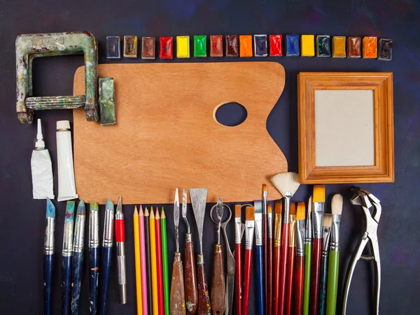 Professional tools for artist — Stock Photo, Image