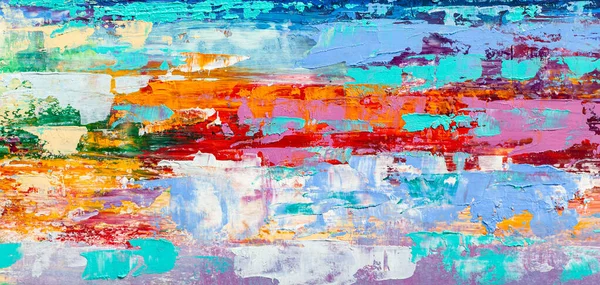 Abstract Art Background Modern Art Multicolored Bright Texture Oil Painting — Stock Photo, Image