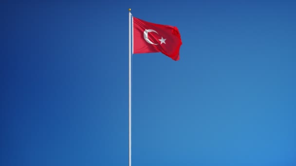 Türkiye'nin bayrak yavaş sorunsuz Alfa ile ilmekledi — Stok video