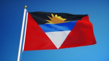 Antigua ve Barbuda bayrağı yavaş sorunsuz Alfa ile ilmekledi