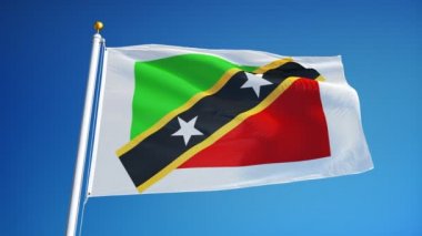 Saint Kitts ve Nevis bayrak yavaş sorunsuz Alfa ile ilmekledi