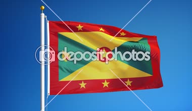 Yavaş Alfa ile sorunsuz bir şekilde ilmekledi Grenada bayrağı