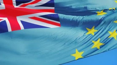 Yavaş Alfa ile sorunsuz bir şekilde ilmekledi Tuvalu bayrağı