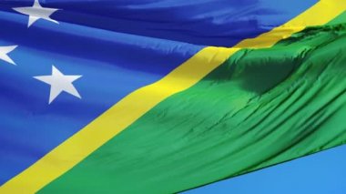 Yavaş çekimde Solomon bayrağı alfa ile sorunsuz bir şekilde döngülü