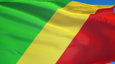 Cumhuriyeti yavaş Alfa ile sorunsuz bir şekilde ilmekledi Kongo Cumhuriyeti bayrağı