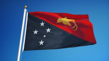 Papua Yeni Gine bayrağı yavaş sorunsuz Alfa ile ilmekledi