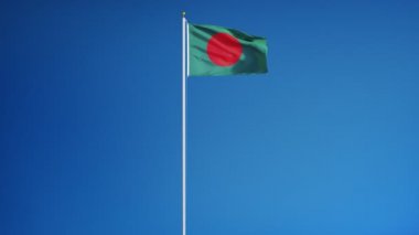 Yavaş çekimde Bangladeş bayrağı sorunsuz alfa ile döngülü