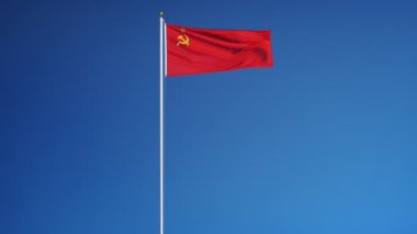 Sovyetler Birliği bayrağı yavaş sorunsuz Alfa ile ilmekledi