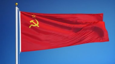 Sovyetler Birliği bayrağı yavaş sorunsuz Alfa ile ilmekledi