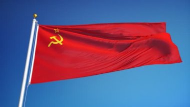 Sovyetler Birliği bayrağı yavaş sorunsuz Alfa ile ilmekledi