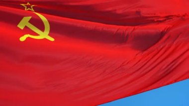 Sovyetler Birliği bayrağı yavaş sorunsuz Alfa ile ilmekledi