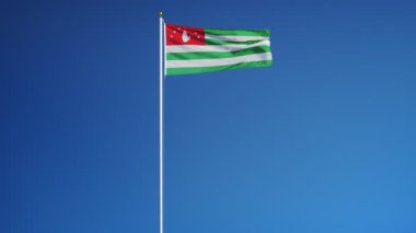 Yavaş çekimde Abhazya bayrağı alfa ile sorunsuz bir şekilde döngülü