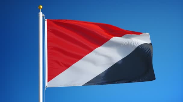 Sealand vlag in slow motion naadloos lus met alpha — Stockvideo