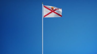 Yavaş çekimde Jersey bayrağı alfa ile sorunsuz bir şekilde döngülü
