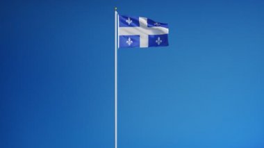 Yavaş çekimde Quebec bayrağı alfa ile sorunsuz bir şekilde döngülü