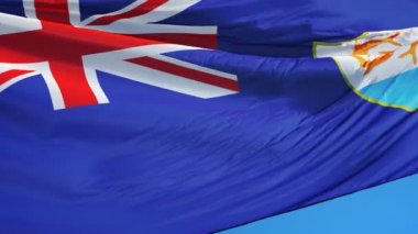 Anguilla bayrağı yavaş çekimde sorunsuz alfa ile döngülü