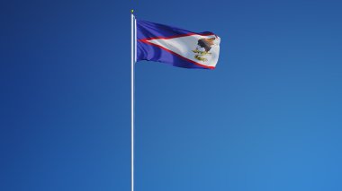 Amerikan Samoa bayrağı, kırpma yolu alfa kanal şeffaflık ile izole